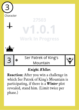 Ser Patrek of King's Mountain