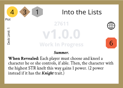 Into the Lists