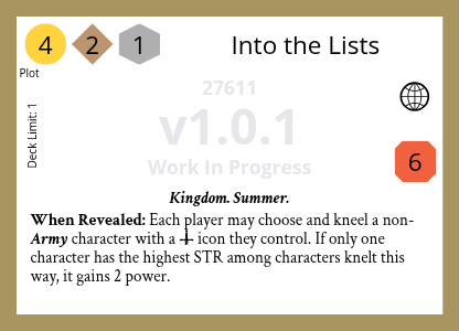 Into the Lists